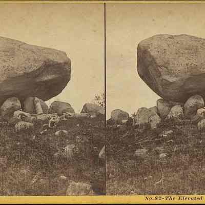 Elevated Boulder in Bartlett NH.