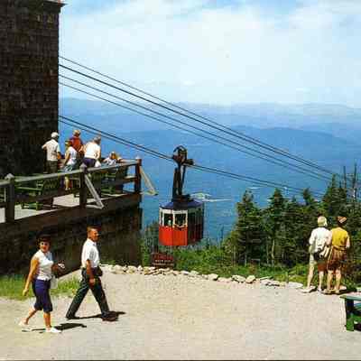 Tramway Car Arriving at Summit Station on Cannon Mountain, Franconia Notch