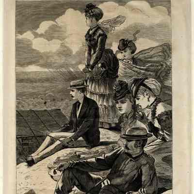 THE COOLEST SPOT IN NEW ENGLAND-SUMMIT OF MOUNT WASHINGTON.-[Drawn by Winslow Homer.]
