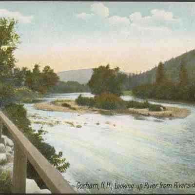 Gorham NH Looking up river from Riverside Cottage