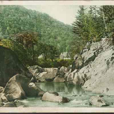 Saco River, looking up near Bemis, Crawford Notch, White Mountains NH