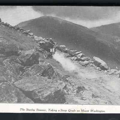 The Stanley Steamer, Taking a Steep Grade on Mount Washington