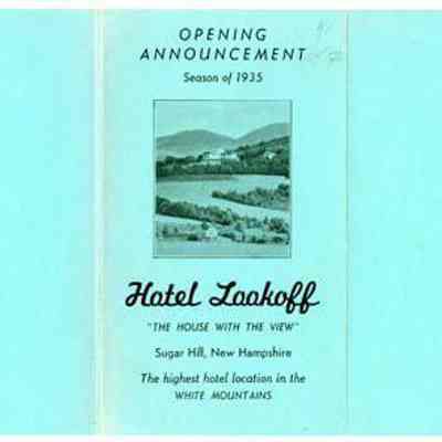Hotel Lookoff Opening Announcement, season of 1935