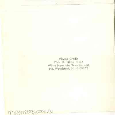Back of photo with Dick Hamilton's stamp.