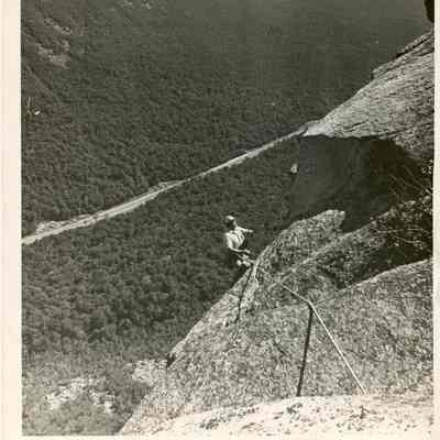Repelling on The Old Man of the Mountain
