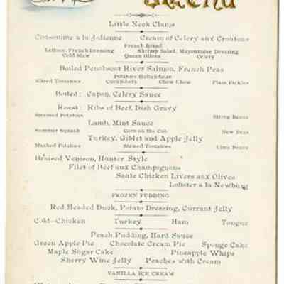 The Sinclair Menu, 1895