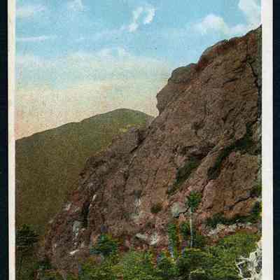 The Cave of the Winds and Great Stone Face on the Side of Mt. Mansfield, Green Mountains, VT