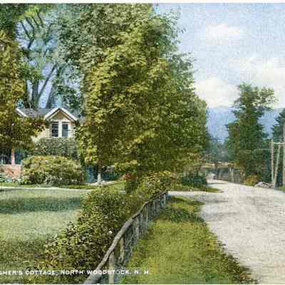 From Fisher's Cottage, North Woodstock, N.H. Postcard