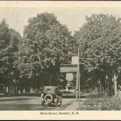 The Howard,” is in view. Caption reads, “Main Street, Bartlett NH