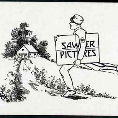 Sawyer Pictures Advertising Card