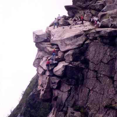 Maintenance on The Old Man of the Mountain
