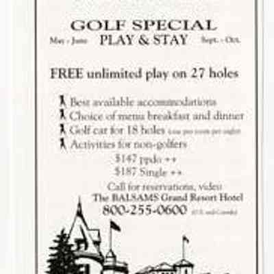 The Balsams grand Resort Hotel Golf Special Play & Stay