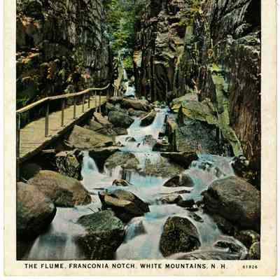 THE FLUME, FRANCONIA NOTCH, WHITE MOUNTAINS, N. H. 61926