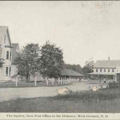 The Square, New Post Office in the distance, West Ossipee NH
