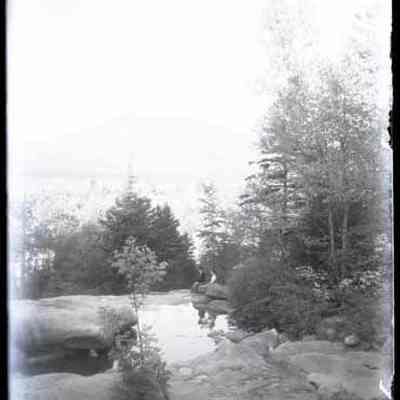 View of Mt. Kearsarge from Diana's Baths with Ladies