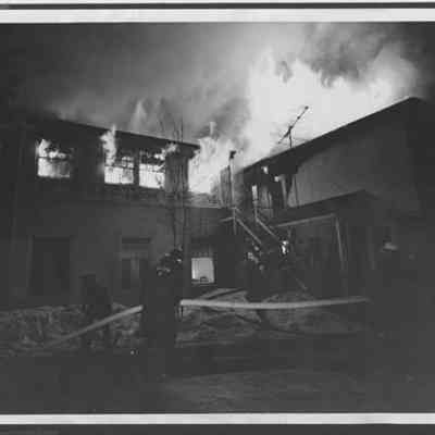 Birchmont Inn on Fire
