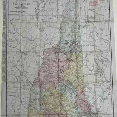 The Rand- McNally New Commercial Atlas Map of New Hampshire