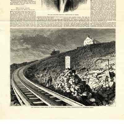 NEW HAMPSHIRE.-SUMMIT HOUSE, AND MOUNT WASHINGTON RAILROAD,- FROM A PHOTOGRAPH BY D.W.BUTTERFIELD, BOSTON. and THE LATE ALEXANDER HAMILTON.-PHOTOGRAPHED BY HENKEL.