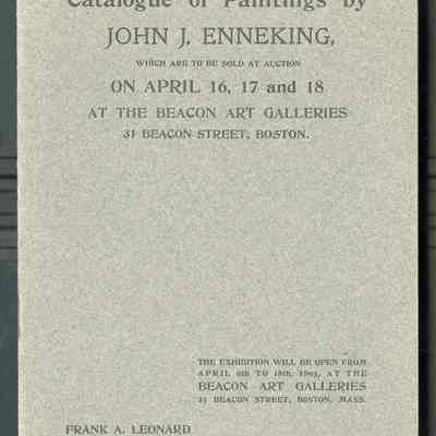 Catalogue of Paintings by John J. Enneking W