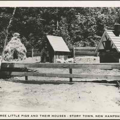 Three little pigs and their houses, Story Town, NH