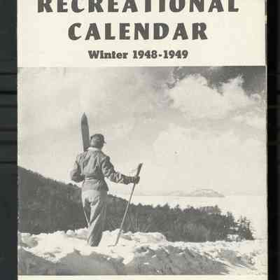 New Hampshire Recreational Calendar Winter 1948 - 1949