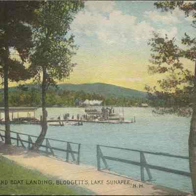 Mt. Sunapee and boat landing, Blodgett's Lake Sunapee NH