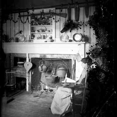 Kitchen Interior with Woman