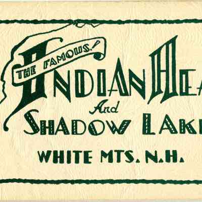 The Famous Indian Head and Shadow Lake, White Mts. NH.