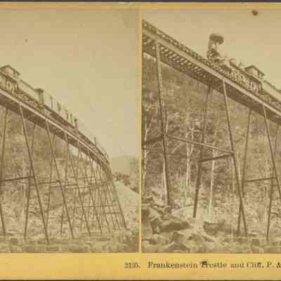 Frankenstein Trestle and Cliff, P. & O. R. R., Crawford Notch NH.