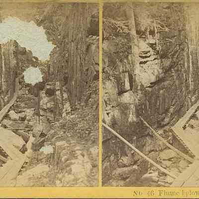 Flume below the boulder.