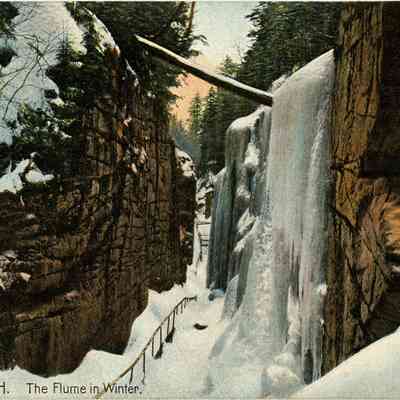 White Mts. N.H. The Flume in Winter