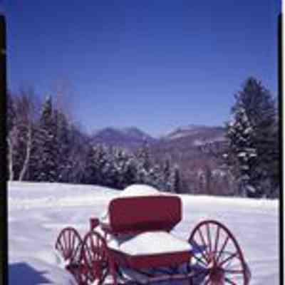 Red Sleigh in Carther Notch, Jackson, NH