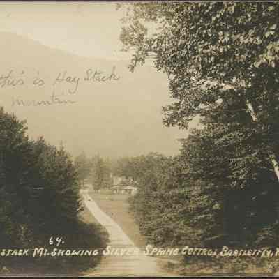 Haystack Mt. Showing Silver Spring Cottage, Bartlett NH.