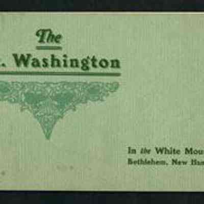 The Mt. Washington, Bethlehem NH booklet
