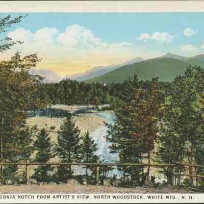 Franconia Notch from Artists View, North Woodstock NH
