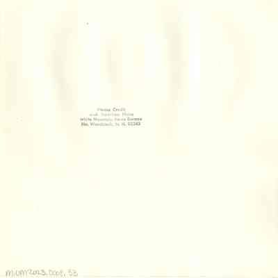 Back of photograph with Dick Hamilton's stamp.