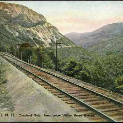 White Mountains, N.H. Crawford Notch from below Willey Brook Bridge