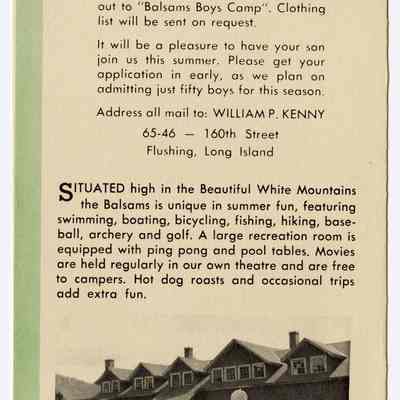 The Balsams Boys Camp