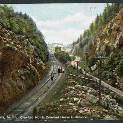 White Mountains, N.H. Crawford Notch, Crawford House in distance.