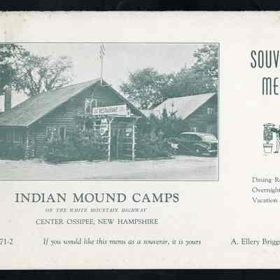 Indian Mounds Camp: Souvenir Menu