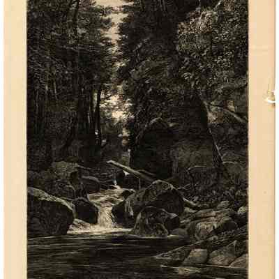 A WHITE MOUNTAIN BROOK.-- Homer Martin