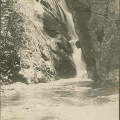 Waterfall Between Large Rocks