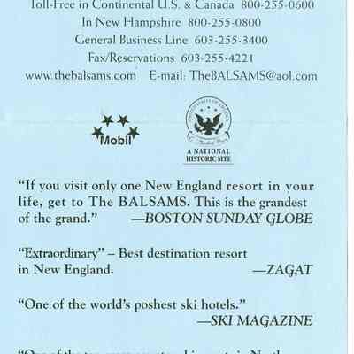 2003-2003 Winter Season Rates & Accomodations