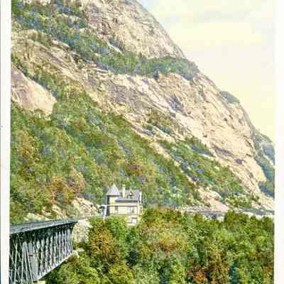 Willey Brook Bridge and Mt. Willard, Crawford Notch, N.H.