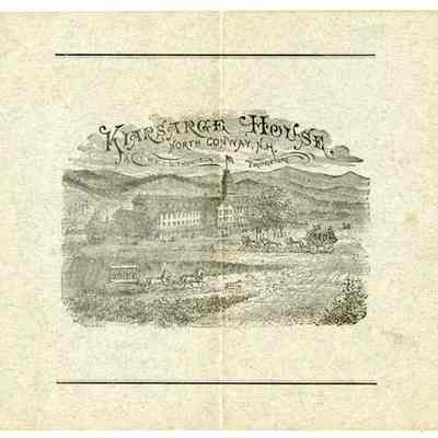 Kearsarge House Menu, 1875