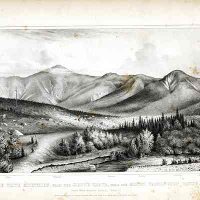 THE WHITE MOUNTAINS, FROM THE GIANT'S GRAVE, NEAR THE MOUNT WASHINGTON HOUSE.