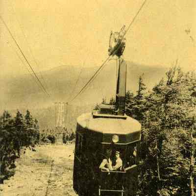 Tram Car, Cannon Mt. Aerial Tramway. Franconia Notch, N.H.