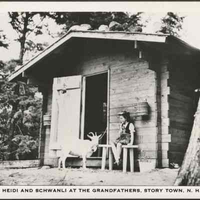“Heidi and Schwanli at the grandfather's, Story Town, NH