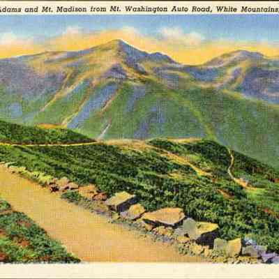 Mt. Adams and Mt. Madison from Mt. Washington Auto Road, White Mountains, N. H.