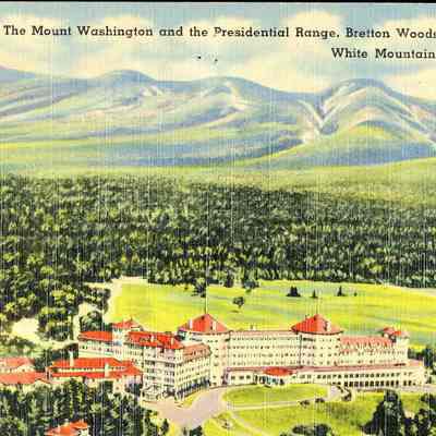 Aerial View of The Mount Washington and the Presidential Range, Bretton Woods, White Mountains, N.H.